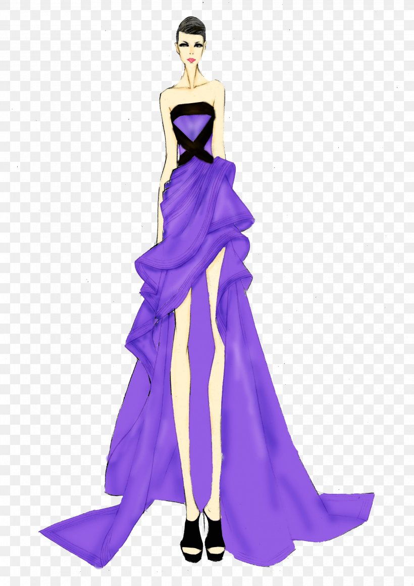 Purple Clothing Formal Wear, PNG, 2480x3508px, Purple, Clothing, Costume, Costume Design, Dress Download Free