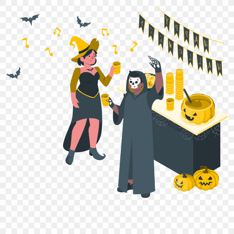 Halloween, PNG, 2000x2000px, Halloween, Behavior, Birds, Cartoon, Character Download Free