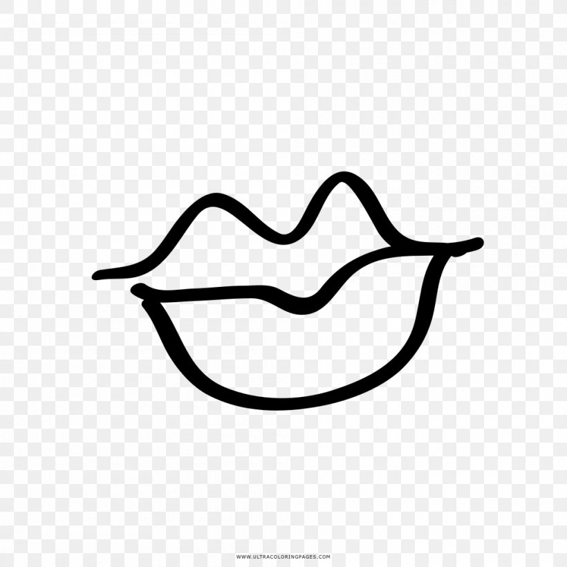 Kiss Drawing Coloring Book Lip, PNG, 1000x1000px, Kiss, Area, Black, Black And White, Coloring Book Download Free