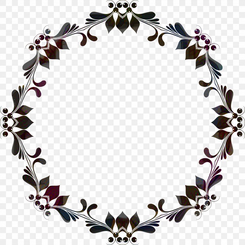 Picture Frames Clip Art Floral Design Flower, PNG, 3000x3000px, Picture Frames, Black, Black And White, Decorative Arts, Fashion Accessory Download Free