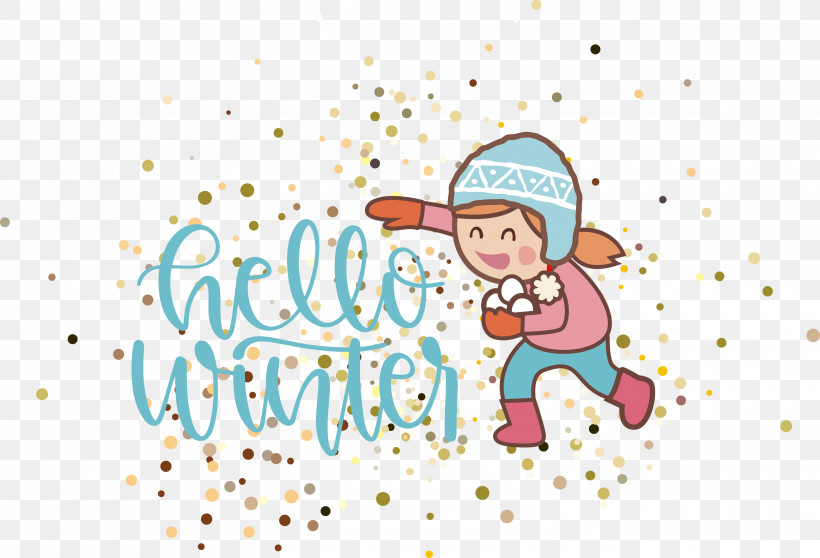 Hello Winter Welcome Winter Winter, PNG, 3000x2042px, Hello Winter, Behavior, Cartoon, Character, Happiness Download Free