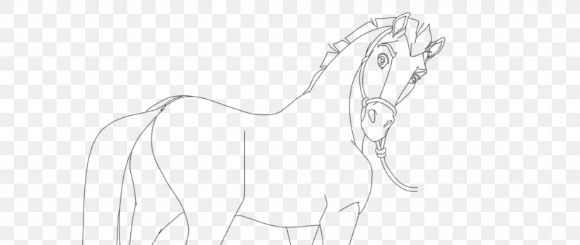 Mane Pony Mustang Drawing Sketch, PNG, 1024x434px, Mane, Arm, Artwork, Black And White, Character Download Free