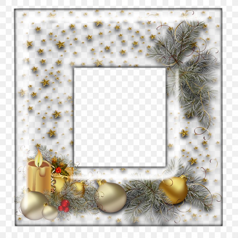 Picture Frames Christmas Clip Art, PNG, 1632x1632px, Picture Frames, Art, Border, Branch, Christmas Download Free