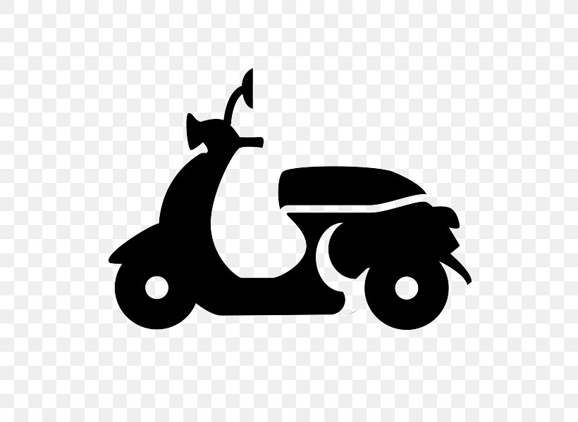 Scooter Motorcycle Moped Vespa Bicycle, PNG, 600x600px, Scooter, Balansvoertuig, Bicycle, Black And White, Driver S License Download Free
