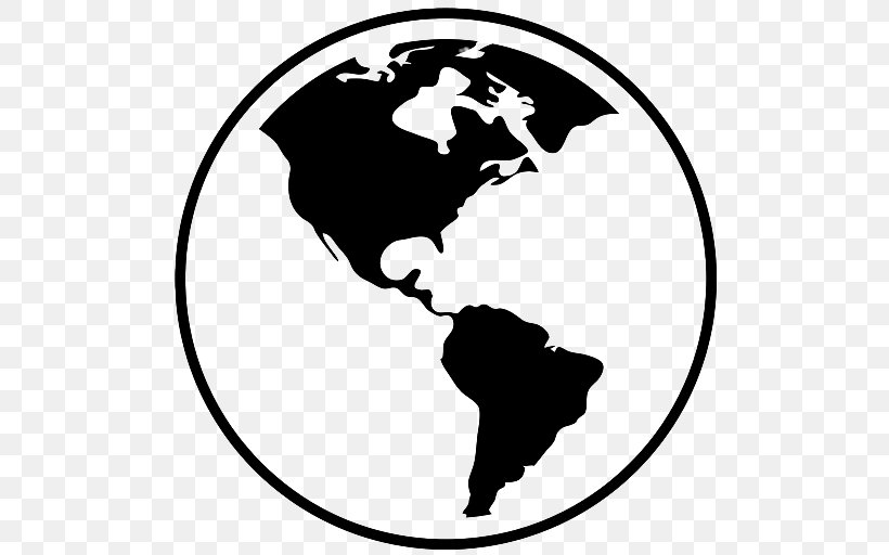 World Map Globe Illustration, PNG, 512x512px, World, Artwork, Black, Black And White, Cartography Download Free