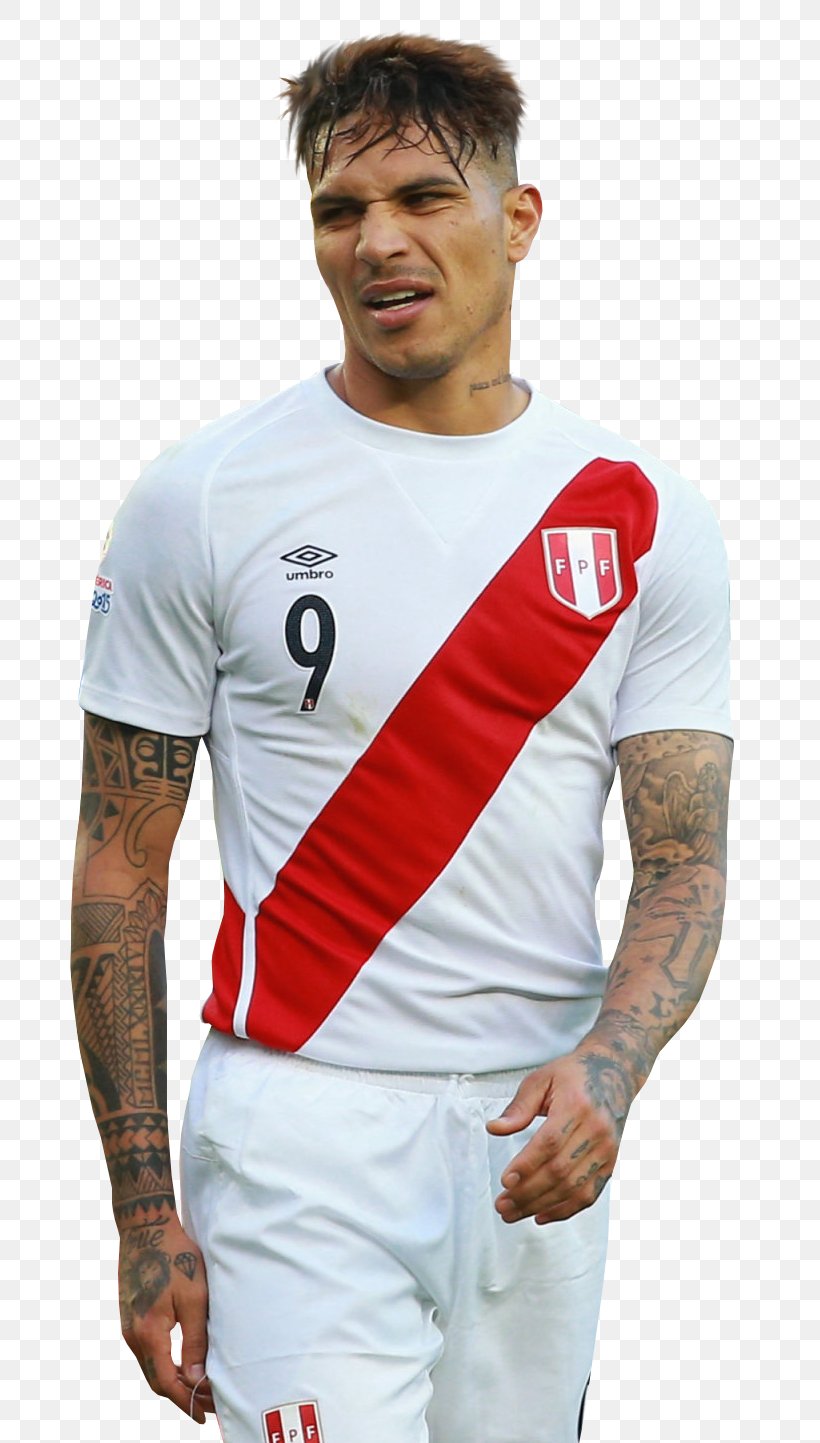 Paolo Guerrero Peru National Football Team Jersey Soccer Player, PNG, 733x1443px, Watercolor, Cartoon, Flower, Frame, Heart Download Free