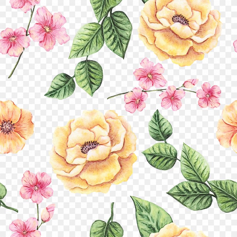 Pink Flower Cartoon, PNG, 2000x2000px, Cabbage Rose, Floral Design, Flower, Garden, Garden Roses Download Free