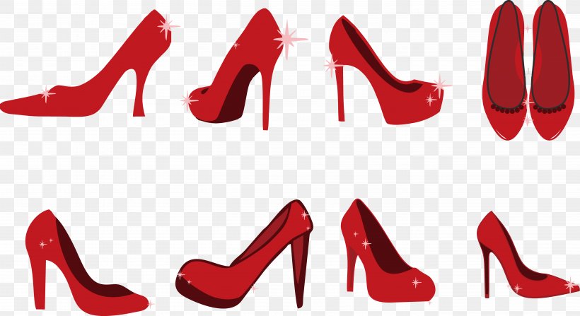 Slipper High-heeled Footwear Red Shoe Clip Art, PNG, 5461x2977px, Slipper, Color, Fashion, Footwear, High Heeled Footwear Download Free