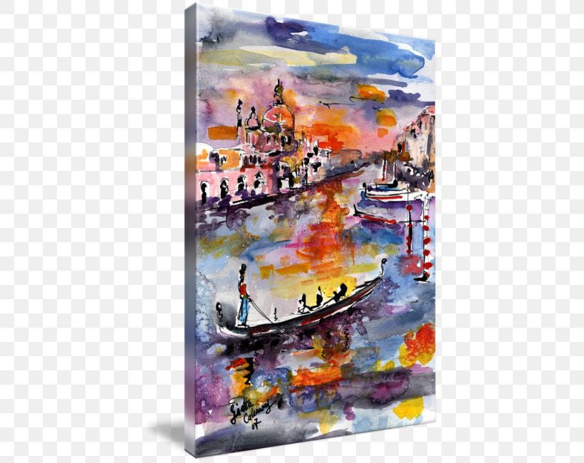 Watercolor Painting Grand Canal Gallery Wrap, PNG, 415x650px, Painting, Acrylic Paint, Art, Artwork, Canvas Download Free
