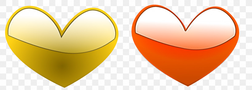 Orange, PNG, 1979x711px, Orange, Heart, Yellow Download Free