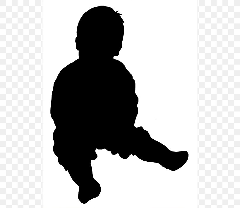Silhouette Infant Child Clip Art, PNG, 530x709px, Silhouette, Black, Black And White, Boy, Child Download Free