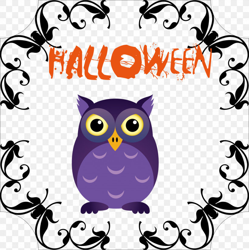 Happy Halloween, PNG, 2976x3000px, Happy Halloween, Beak, Biology, Bird Of Prey, Birds Download Free