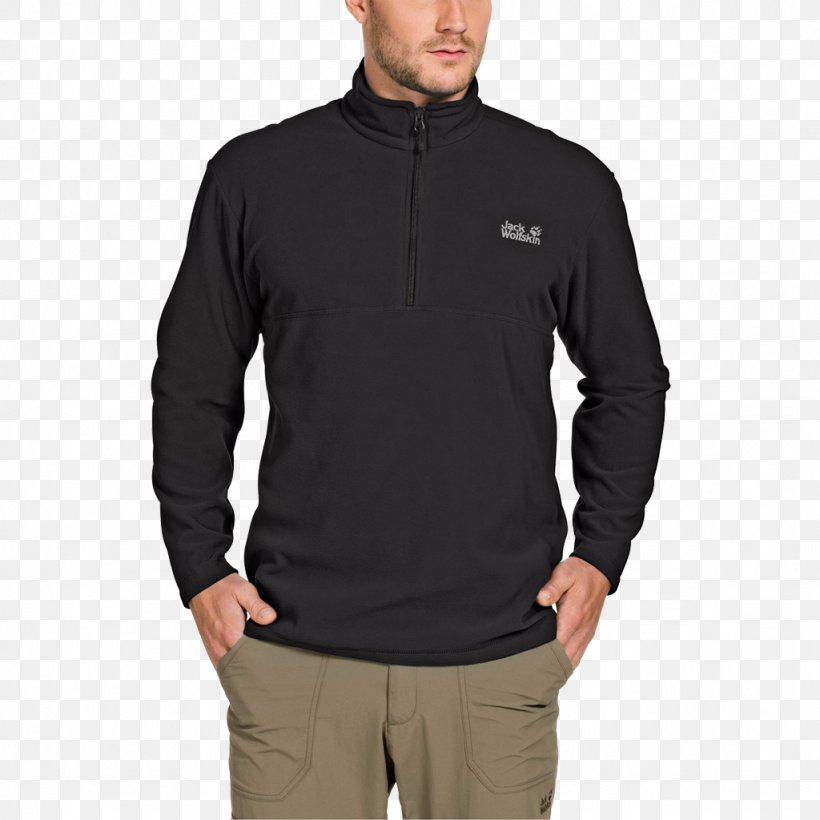 Hoodie Sweater Polar Fleece Clothing Jack Wolfskin, PNG, 1024x1024px, Hoodie, Active Shirt, Black, Clothing, Cuff Download Free
