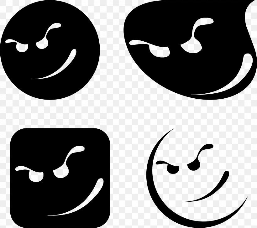 Smiley Emoticon Clip Art, PNG, 2400x2132px, Smiley, Black, Black And White, Emoticon, Emotion Download Free
