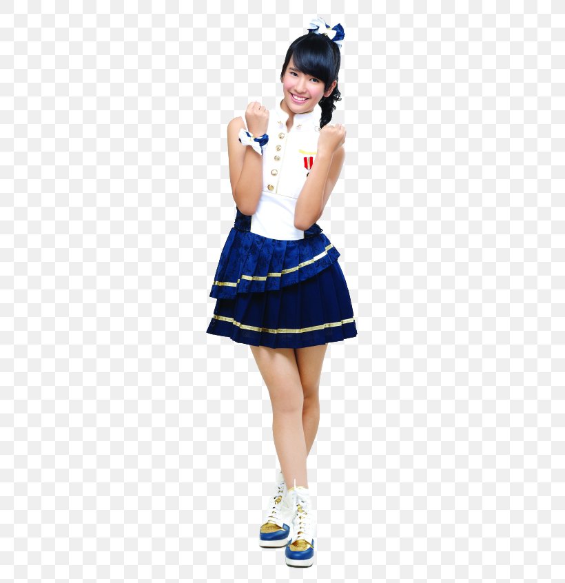 Beby Chaesara Anadila Jakarta JKT48 Cheerleading Uniforms Japanese Idol, PNG, 297x846px, Beby Chaesara Anadila, Ayana Shahab, Blue, Cheerleading Uniform, Cheerleading Uniforms Download Free