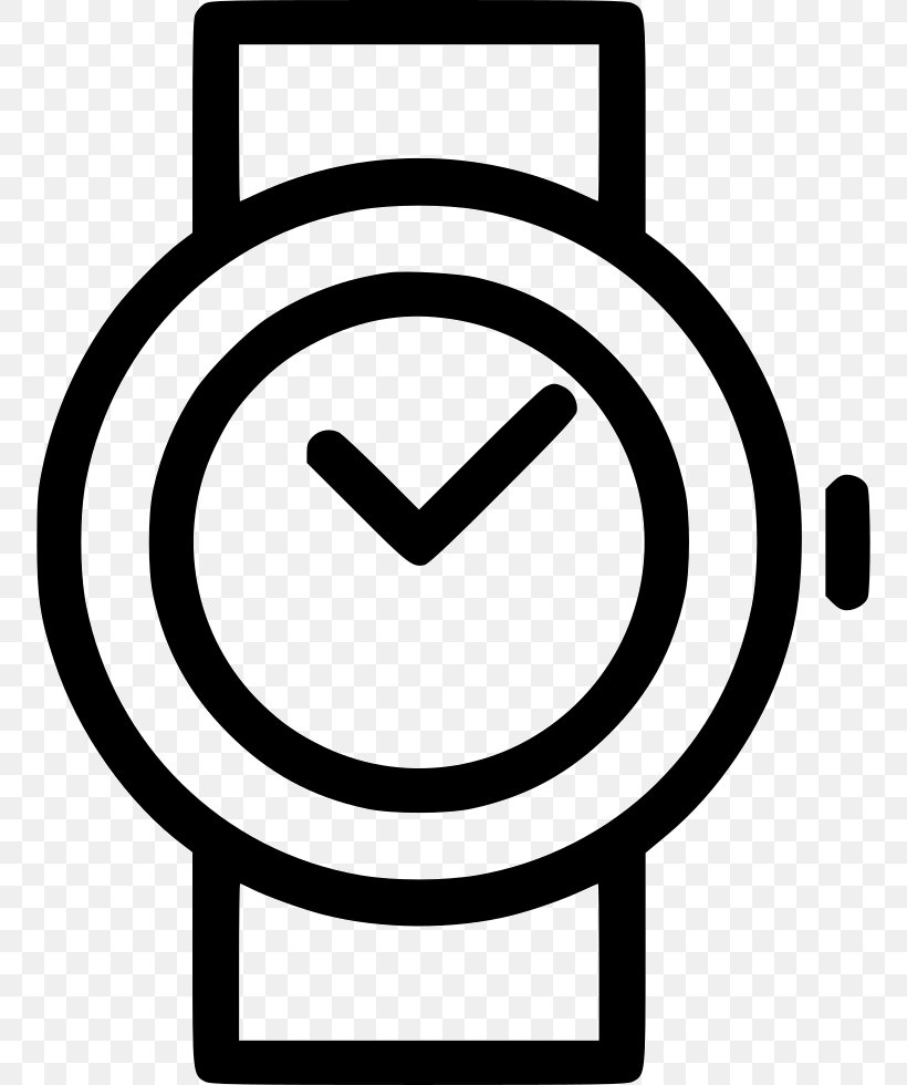 Clip Art Watch Iconfinder, PNG, 754x980px, Watch, Area, Black And White, Clock, Smartwatch Download Free