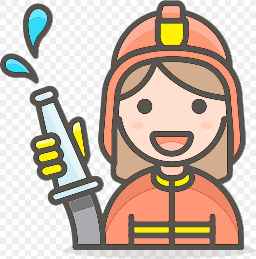 Firefighter, PNG, 1826x1848px, Watercolor, Blog, Emoji, Emoticon, Fire Download Free