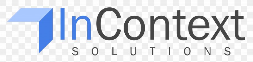 InContext Solutions, Inc. Logo Organization Brand, PNG, 4345x1071px, Logo, Area, Blue, Brand, Category Management Download Free