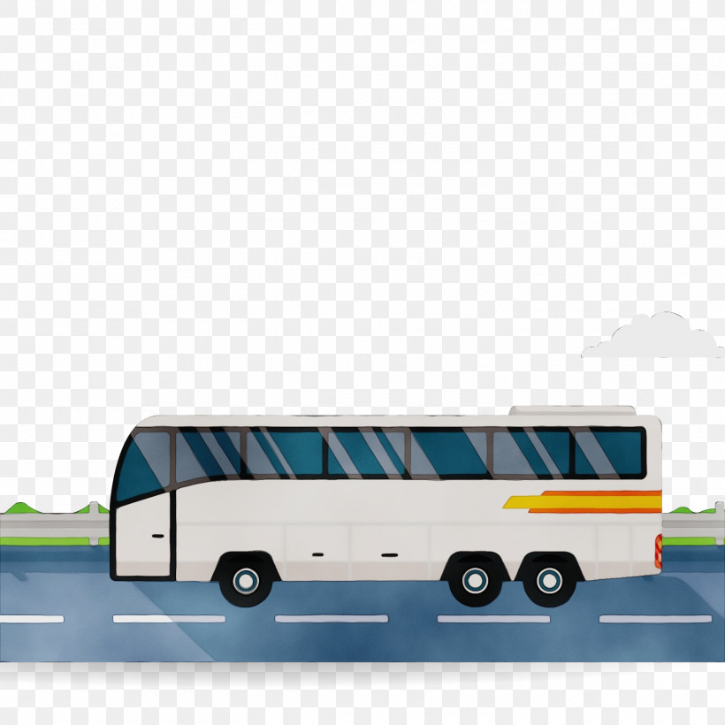Transport Vehicle Bus Car Commercial Vehicle, PNG, 1500x1500px, Watercolor, Bus, Car, Commercial Vehicle, Paint Download Free