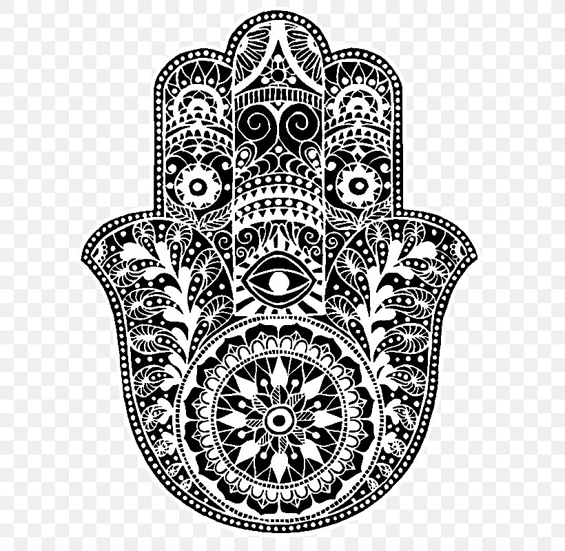 Hamsa T-shirt Amulet Symbol Hand, PNG, 613x800px, Hamsa, Amulet, Black And White, Buddhist Prayer Beads, Clothing Download Free