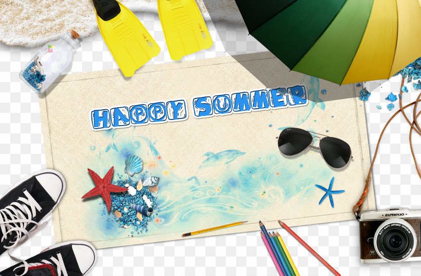 Poster Summer Beach Download, PNG, 3500x2300px, Poster, Advertising, Banner, Beach, Brand Download Free