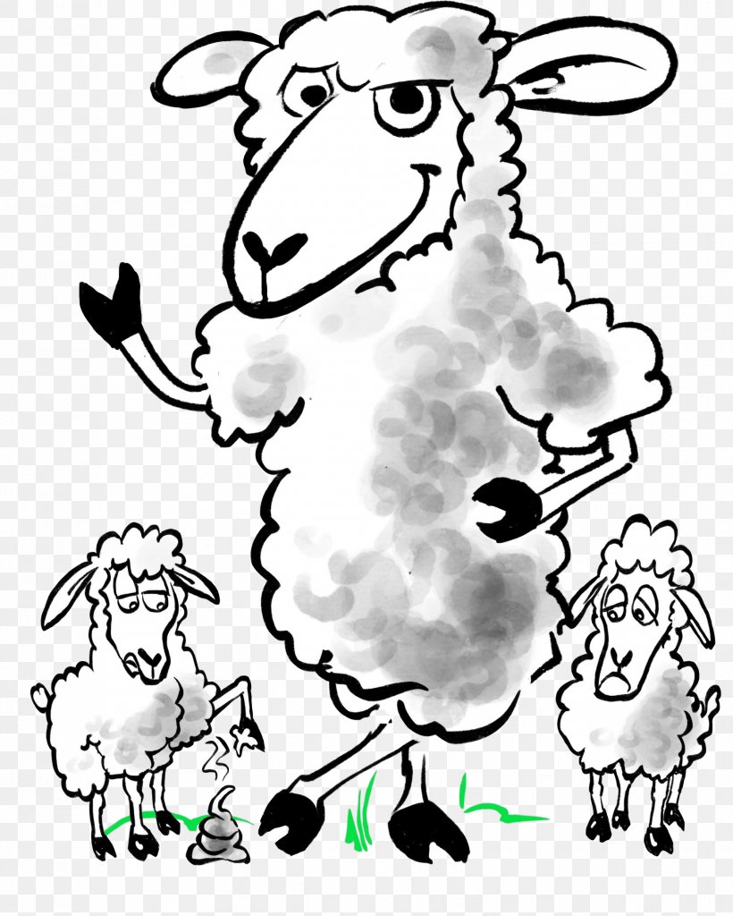 herd of sheep drawing