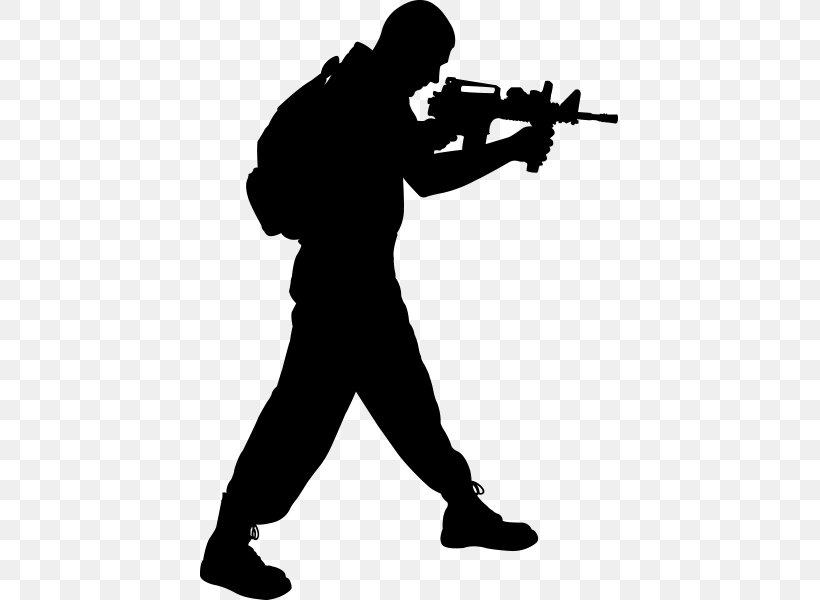 Silhouette Soldier Military Clip Art, PNG, 450x600px, Silhouette, Army, Black And White, Cdr, Jitterbug Download Free