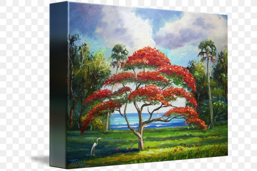 Paper Oil Painting Reproduction Artist Tree Royal Poinciana, PNG, 650x547px, Paper, Acrylic Paint, Art, Artist, Artwork Download Free