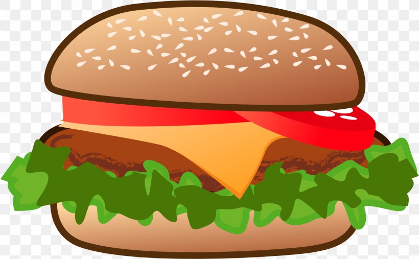 Junk Food Cartoon, PNG, 1956x1211px, Hamburger, American Food, Bacon, Bun, Cheese Download Free