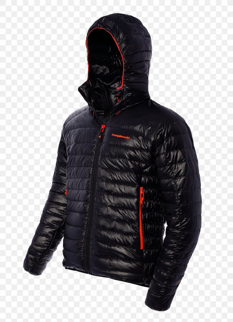 Leather Jacket Feather Trekoon.com Mammut Sports Group, PNG, 990x1367px, Leather Jacket, Black, Boot, Feather, Hood Download Free