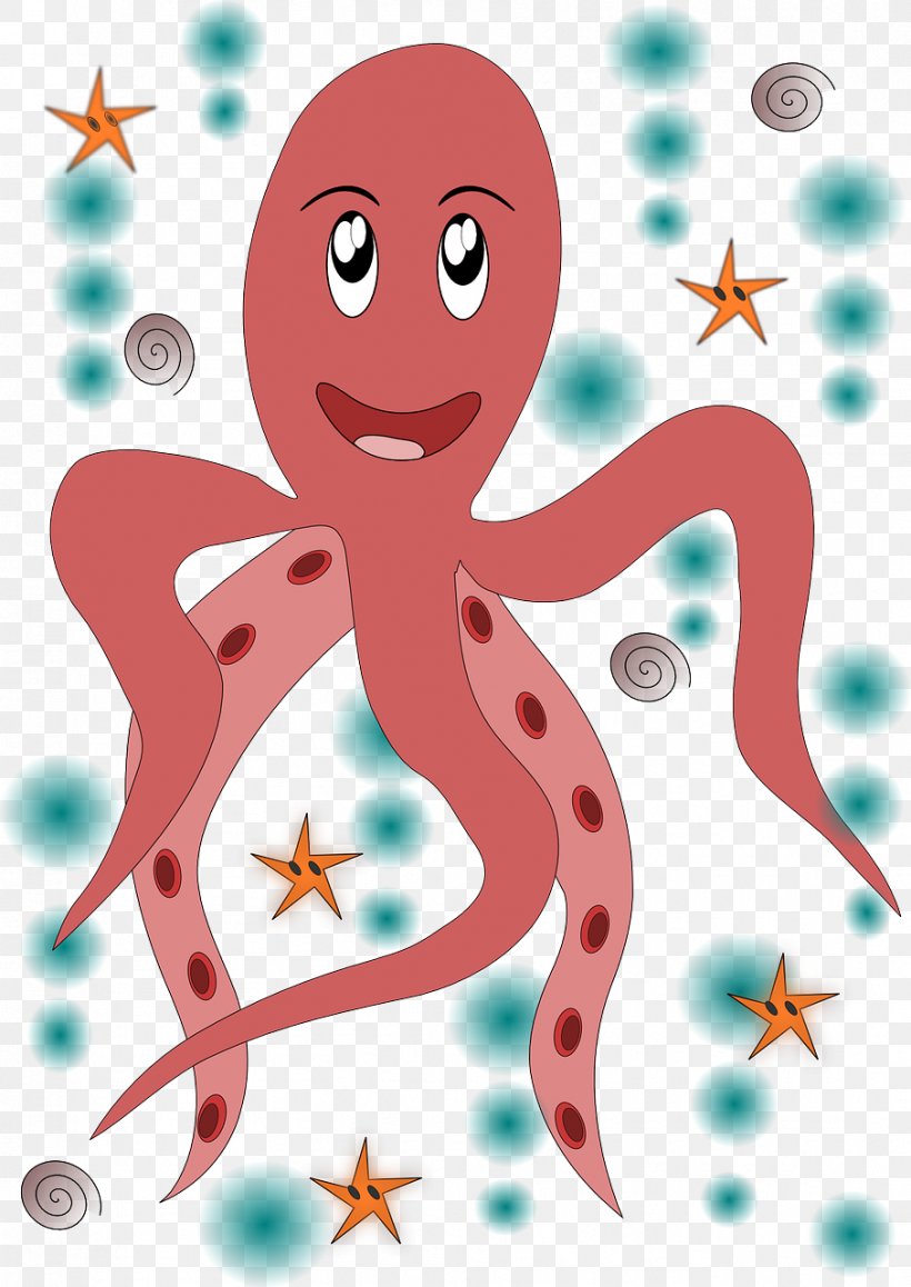 Octopus Squid Cartoon Clip Art, PNG, 906x1280px, Watercolor, Cartoon, Flower, Frame, Heart Download Free