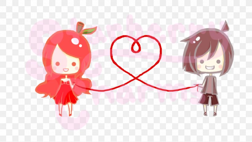 Red Thread Of Fate Love Destiny Happiness Red String, PNG, 900x506px, Watercolor, Cartoon, Flower, Frame, Heart Download Free