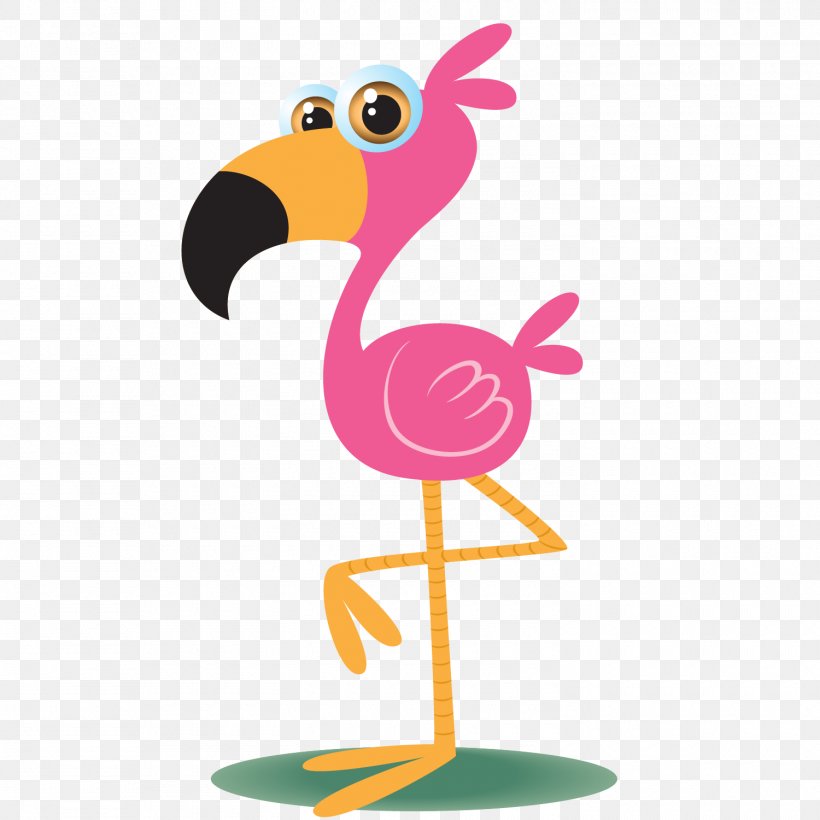 Bird Flamingos Cartoon Illustration, PNG, 1500x1500px, Bird, Animation, Beak, Cartoon, Chicken Download Free