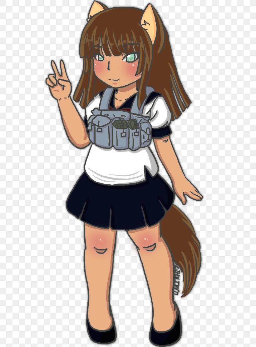 Finger School Uniform Human Illustration Brown Hair, PNG, 600x1110px, Watercolor, Cartoon, Flower, Frame, Heart Download Free