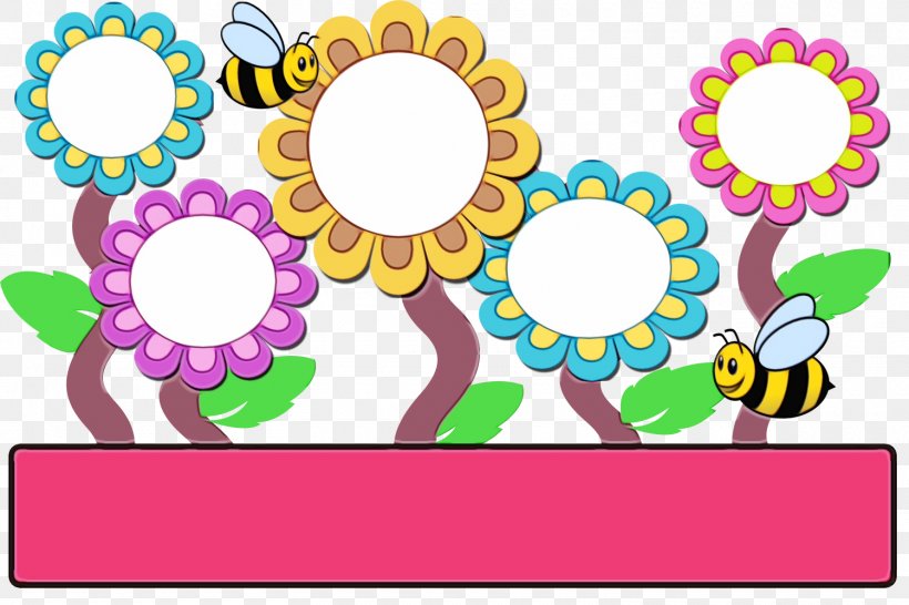 Watercolor Flower Background, PNG, 1500x1000px, Watercolor, Borders And Frames, Cartoon, Classroom, Decoupage Download Free