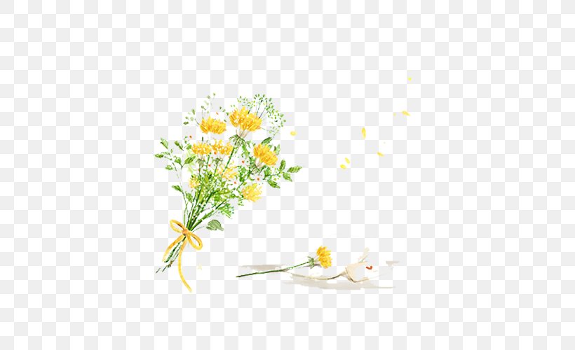 Floral Design Flower Illustration, PNG, 500x500px, Floral Design, Branch, Chrysanthemum, Computer Graphics, Flora Download Free