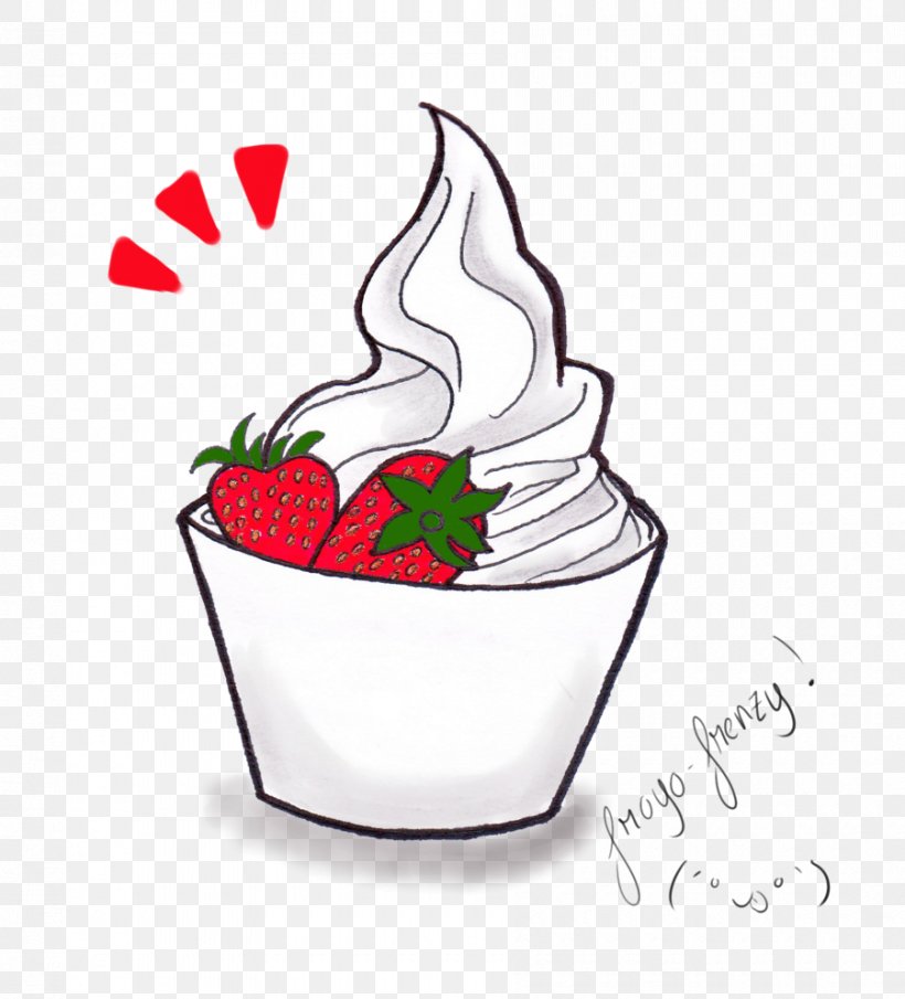 Frozen Yogurt Sundae Drawing Yoghurt Cream, PNG, 900x994px, Frozen Yogurt, Activia, Cream, Cuisine, Cup Download Free