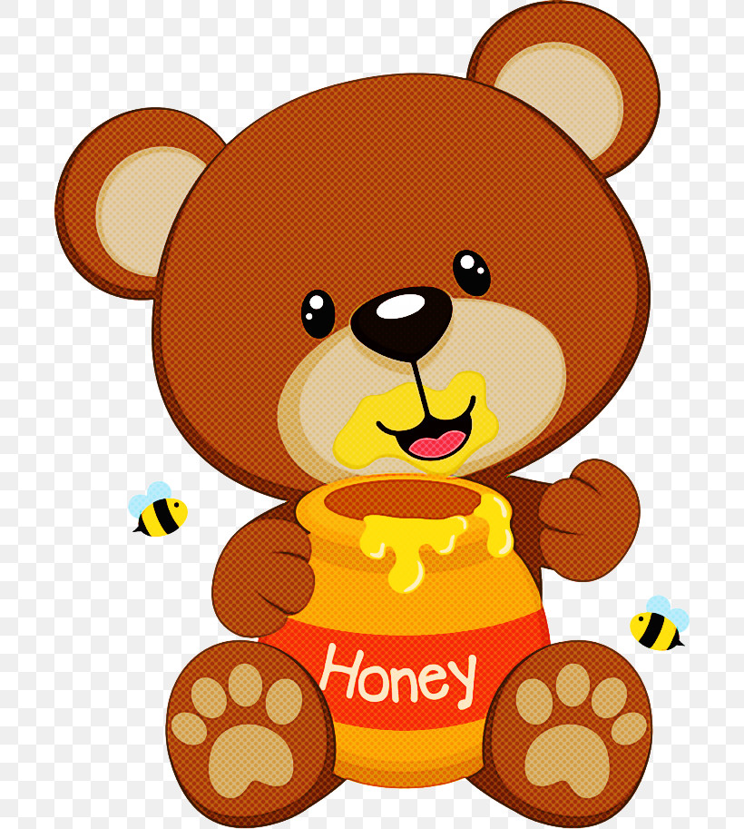 Teddy Bear, PNG, 700x913px, Cartoon, Animal Figure, Bear, Brown Bear, Orange Download Free