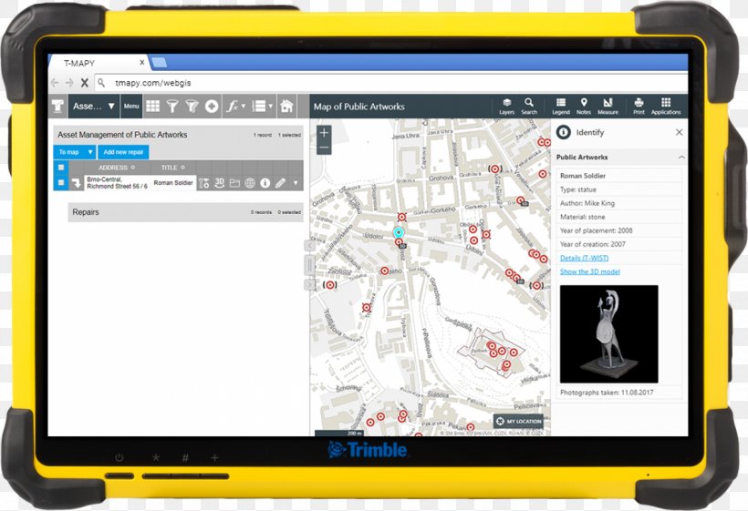 Web Mapping Tablet Computers Geographic Information System Trimble Inc., PNG, 1440x986px, 3d Modeling, Web Mapping, Brand, Communication, Computer Download Free