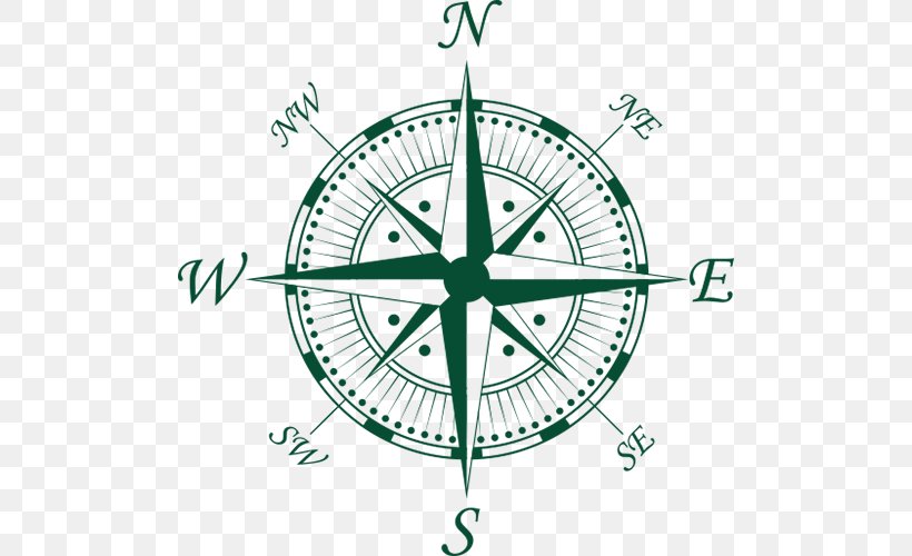 Compass Rose North Cardinal Direction East, PNG, 500x500px, Compass, Area, Artwork, Cardinal Direction, Compas Download Free