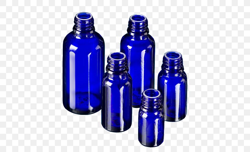 Glass Bottle Cobalt Blue Essential Oil, PNG, 500x500px, Glass Bottle, Blue, Boston Round, Bottle, Cobalt Blue Download Free