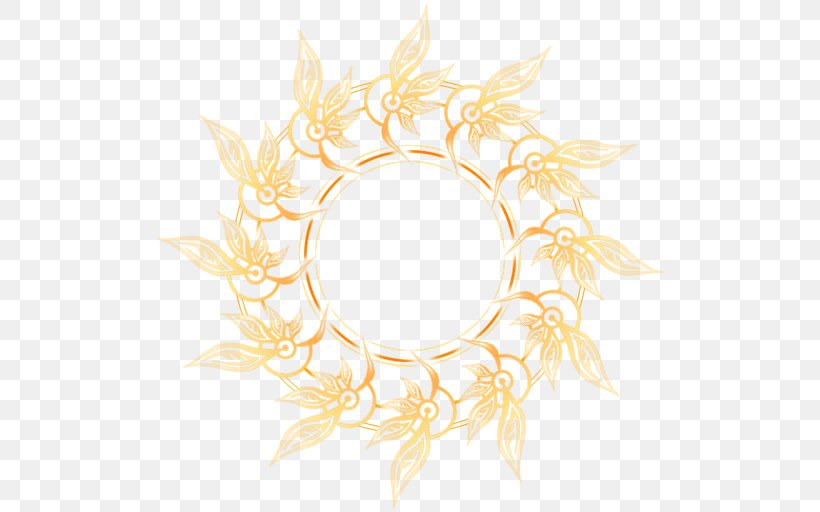 Image Download Design Pattern, PNG, 512x512px, Flower, Designer, Feather, Gold, Orange Download Free