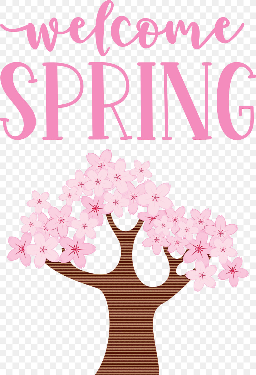 Floral Design, PNG, 2050x3000px, Welcome Spring, Cherry, Cherry Blossom, Floral Design, Flower Download Free