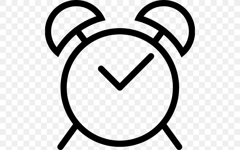 Alarm Clocks Clip Art, PNG, 512x512px, Alarm Clocks, Area, Black And White, Font Awesome, Symbol Download Free