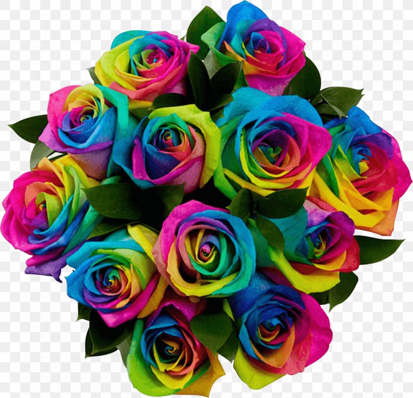 Rainbow Rose Flower Bouquet Floristry, PNG, 1200x1158px, Rainbow Rose, Artificial Flower, Blue Rose, Cut Flowers, Floral Design Download Free