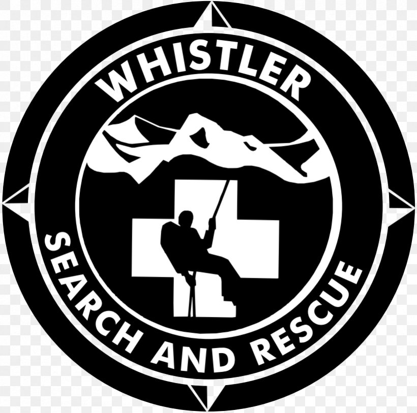 Whistler Search And Rescue Society Logo Organization Company, PNG, 821x814px, Whistler Search And Rescue Society, Area, Badge, Black And White, Brand Download Free