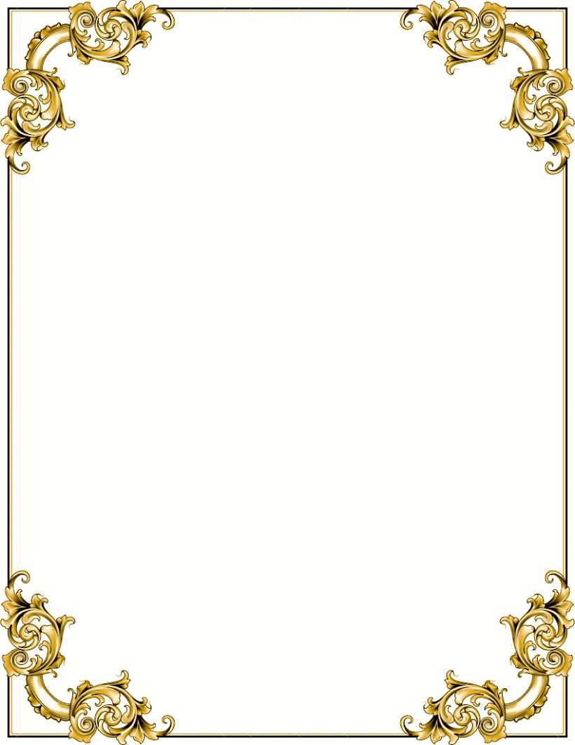Baroque Ornament Gold Picture Frame Clip Art, PNG, 850x1100px, Baroque Ornament, Body Jewelry, Color, Decorative Arts, Document Download Free