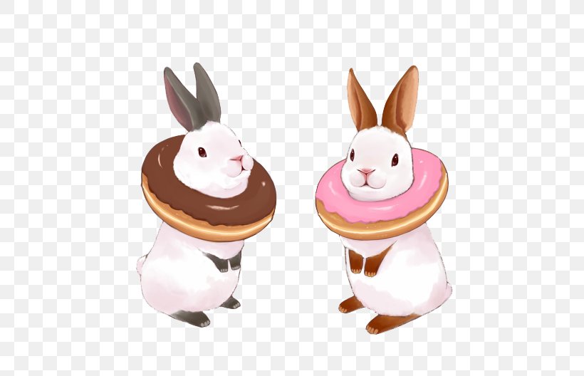 Donuts Hare Domestic Rabbit Drawing, PNG, 528x528px, Donuts, Angora Rabbit, Animal, Animal Figure, Animation Download Free