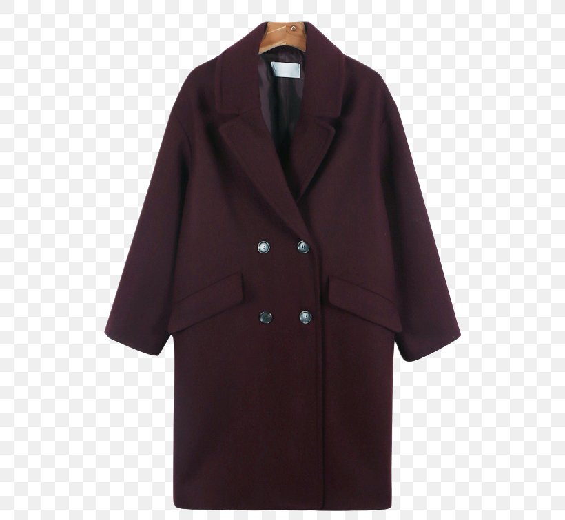 Overcoat Maroon Wool, PNG, 565x755px, Overcoat, Button, Coat, Maroon, Sleeve Download Free