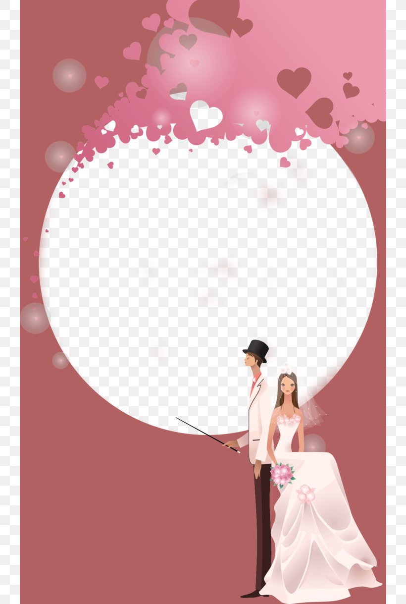 Wedding Photography Marriage Wedding Dress Picture Frame, PNG, 740x1219px, Watercolor, Cartoon, Flower, Frame, Heart Download Free